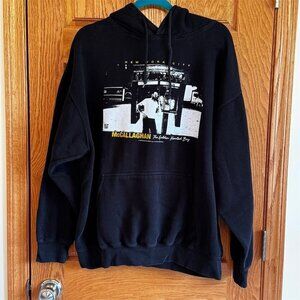 Brandy Melville Unisex Black Graphic Print Pullover Hoodie One Size